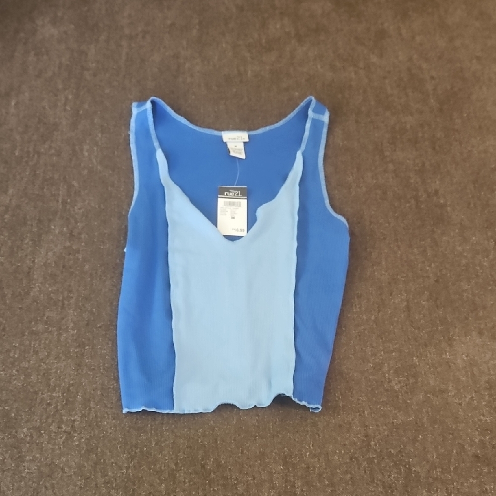 Rue 21 Blue Sleeveless Women's Top